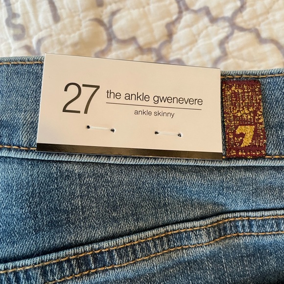 7 For All Mankind Gwenevere Ankle Skinny Jeans Olympia Wash - Picture 5 of 5